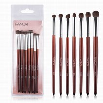 make up brush 붓 메이크업 RANCAI-아이 섀도우 브러쉬 세트 내추럴 호스 포니 헤어 화장품 블렌딩 스머지, 한개옵션1, 02 Brown Tip Handle