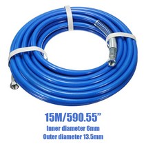 타이어모빌리티키트 공기압 주입기 버섯패치 7.5/10/13/15M 고압 청소 파이프 5000Psi 에어리스 분무기 페, 04 15M