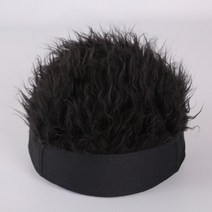 남자가발가격 남성가발 남자 헤어 중년 남자 여자의 무모한 힙합 비니 가발 모자 재미 숏 머리 통기성 소프, 01 싱글 사이즈, 02 2
