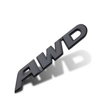 3D 자동차 금속 로고 4x4 스티커 오프로드 차량 4 륜 구동 표준 AWD 스포츠 테일 외관 장식, 09 black AWD