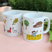 바보사랑 eh205 디자인머그컵2p 제주도아이콘.꾸밈, 1개