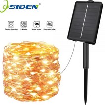 솔라 홀리데이 스트링 페어리 조명 방수 야외 화환 태양광 전원 램프 정원 장식용 크리스마스 200LED 300 LED, WHITE, 4PCS, 32M 300LED