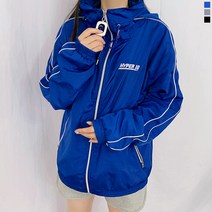 티데일리 남녀공용 하이퍼 트랙 바람막이 오버핏 빅사이즈 후드 점퍼