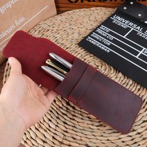 빈티지 가죽 펜홀더 케이스 수제 보관 레트로 파우치, 브라운 스몰 UK00874, 본상품선택