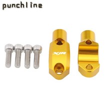 MT-15 XJR1300 TDM 900 BWS125 SMX155 마스터 실린더 고정 미러 마운트 22mm 핸들 바 포지티브 및 네거티브 스레드, Gold logo XJR