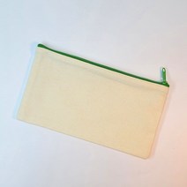 그린 컬러지퍼 캔버스 무지 필통 파우치 에코백_230126EA