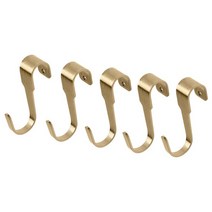 이케아 훌타르프 후크 5P 광택 황동색 1.8x5x7cm 스틸 니켈도금, 1개, 이미지참조