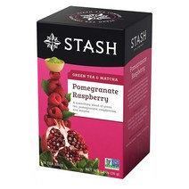 스태쉬티 파미그래닛 라즈베리 그린티 말차 18개입 티백 6팩 Stash Tea Pomegranate Raspberry Green
