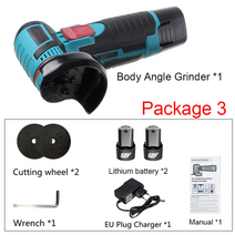 전동 그라인더 공구 전동그라인더공구 글라인더 세트 공구날 무선 미니 12v 배터리 전기, 두 개의 배터리