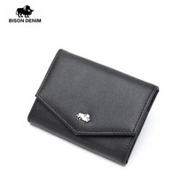 바이슨데님 BISON DENIM 남자 수제 가죽 미니머니클립 동전 지갑 W9735
