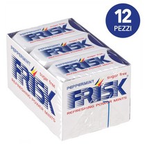Frisk Peppermint Mint Candies Sugar-Free and Gluten-Free 프리스크 페페민트 무설탕 유럽 캔디 12팩