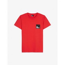 THE KOOPLES 로고 프린트 반팔 코튼 티셔츠 - RED57