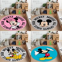 미키마우스 미니마우스 원형 러그 캐릭터 인테리어 카페트 20종