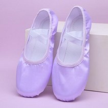 발레 여자 슈즈 새틴 소프트 솔 댄스 슬리퍼 어린이 연습 슈즈 여성 댄스 요가 운동화, purple+25