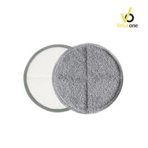 국산 물걸레청소기 호환 극세사 걸레 회색 15Cm (코드제로 제트 용), 2쌍 4매