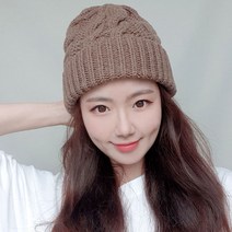 이코마켓 국내제작 고퀄탄탄 꽈배기 울 니트비니 골지 롱비니 가을 겨울 비니 뜨개모자