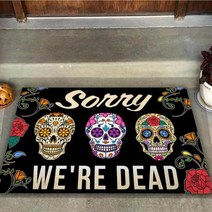 고양이를 좋아하시길 바랍니다 검은 고양이 코이어 패턴 인쇄 현관 매트 3D 미끄럼 방지 도어 바닥 장식, 45cmx75cm, 6