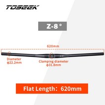 카본핸들바 핸들바 카본 자전거 일체형 TOSEEKMtb 핸들 바 8 도 318x600720740760mm 액세서리 매트 블랙, Falt620mm