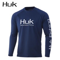 낚시복 HUK 낚시 의류 긴팔 Xs-5xl 속건성 자외선 차단 티셔츠 여름 가을 겨울, 04 4
