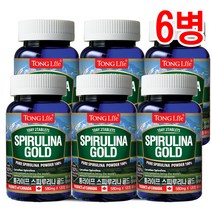 Canada 캐나다정품 통라이프 스피루리나 골드100%-2개월분 (피부건강 항산화)-6병, 6병, 120정
