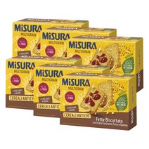 Misura 미주라 토스트 비스켓 러스크 Multigrain 320g 6개 이탈리아배송