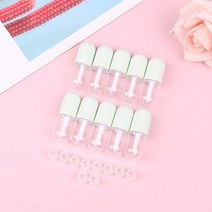5ml 립글로스 립 글레이즈 튜브 귀여운 캡슐 리필용 립스틱 지팡이가 있는 빈 Diy 화장품 용기, 한개옵션1, 02 green(10pcs)