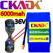 전기자전거 전동킥보드 배터리 36v 6.0ah 리튬 10s2p mAh 이온 팩 42V 6000mah 스쿠터 트위스트 차량용 자동차 6000