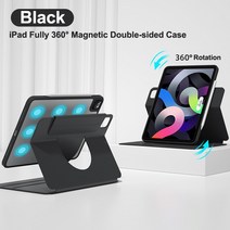 ebook리더기 이북 북 전자책 단말기 전자북IPad Air 5 10.9 "2022 자기 분리 케이스 커버 Pro 11 4 2021 용 후면 쉘, 04 Black, 08 iPad 10th 10.9 2022