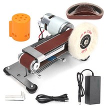 벨트샌딩기 미니 전기 벨트 샌더 다기능 홈 DIY 연마 그라인더 나이프 샤프너 7 단, Set A