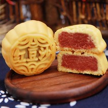 계란 노른자 광주 미니 월병 오인 월병 과일 월병 다양한 맛 25g*100개, 팥앙금맛