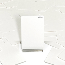 두꺼운 메모지 메모카드 9가지 컬러 비코팅 무지 명함지 종이카드, 9. 화이트