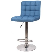 베스트렉 A146F 발걸이형 패브릭 홈바의자/아일랜드식탁의자, 블루