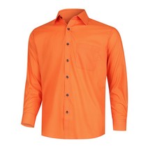 파파브로 남성 데일리 컬러 면 카라 셔츠 남방 DE-SHA-2038-오렌지