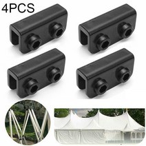 1/4Pcs 검은 직사각형 브래킷 팝업 전망대 교체 커넥터 예비 부품 야외 텐트 액세서리, 01 4Pcs