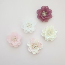 겹벚꽃 진주꽃 장미꽃 장식 부자재 배씨 꽃 그립 톡 브로치 비녀 뒤꽂이 헤어핀 재료 diy 만들기