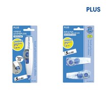 플러스 수정테이프 본체 WH-605 + 플러스 수정테이프 리필 WH-605R, 1세트