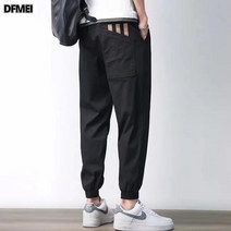 DFMEI 카고 남성 봄여름 캐주얼 와이드 힙합팬츠 9부 트렌드 조거 슬림핏 스몰 남 팬츠