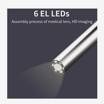 스마트 귀 청소기 내시경 숟가락 카메라 귀 피커 청소 왁스 제거 비주얼 Earpick 와이파이 입 코 Otoscope 지원 안드로이드, [1] Black