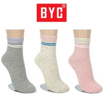 BYC 여자 1호 미끄럼방지 양말 4켤레 노인양말 무압박양말 당뇨