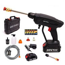 우스틴스 무선 세차 고압 펌프 휴대용 전동세차펌프, 1세트(배터리 1개)