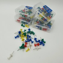 컬러압핀 35개 장구 푸시핀 압정 35P