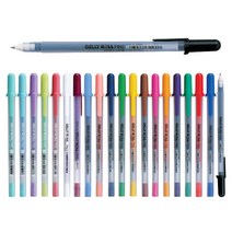 사쿠라 겔리롤 파인 0.6mm 20색칼라 펜 사쿠라펜, 페일블루-225