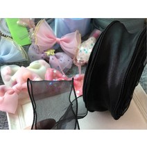 오간자 물결 웨딩 리본 꽃다발 컬러 용품 솔리드 오간자리본끈 장 봉제 선물 파티 장식, I