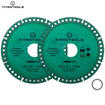 다이아몬드 그라인더날 1+1 Diamond Cutting Wheel 슬라이딩톱날 금속 철근 스틸 커팅 앵글 그라인더 잘단 휠 타이탄툴스, 두께 1.2mm X 2pcs