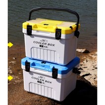 낚시용 아이스쿨러 아이스박스 기포기 내장형 소품박스 14.8L 19L 블루 옐로우, 19L 옐로우