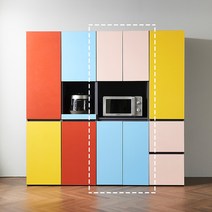 내맘대로 컬러조합 광폭 렌지대수납장 600, 올옐로우