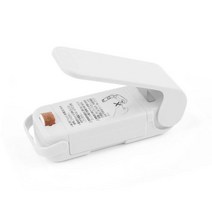 미니실링기 Portable Bag Heat Sealer Plastic Package Storage Clip Mini Sealing Machine Handy Sticker Seal, [01] 1pcs white
