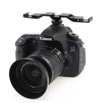 핫슈 더블 브라켓 카메라 듀얼 방송 DSLR 멀티탭 촬영, 트리플 핫슈 바