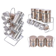 스텐 양념통 조미료통 선반 세트, 3p