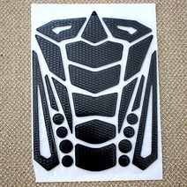 오토바이 피시본 자동차 스티커 PVC 부드러운 충돌 방지 스크래치 문짝 보넷 3D, 05 Black edge